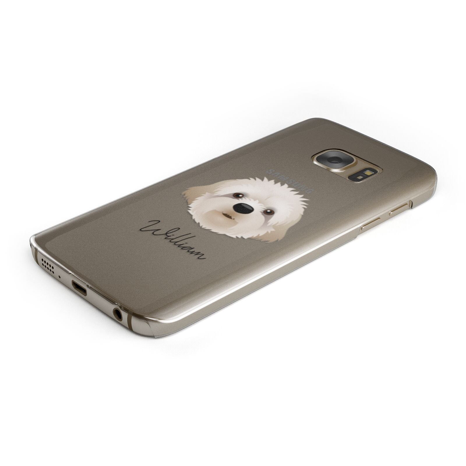 Cavapoochon Personalised Samsung Galaxy Case Bottom Cutout