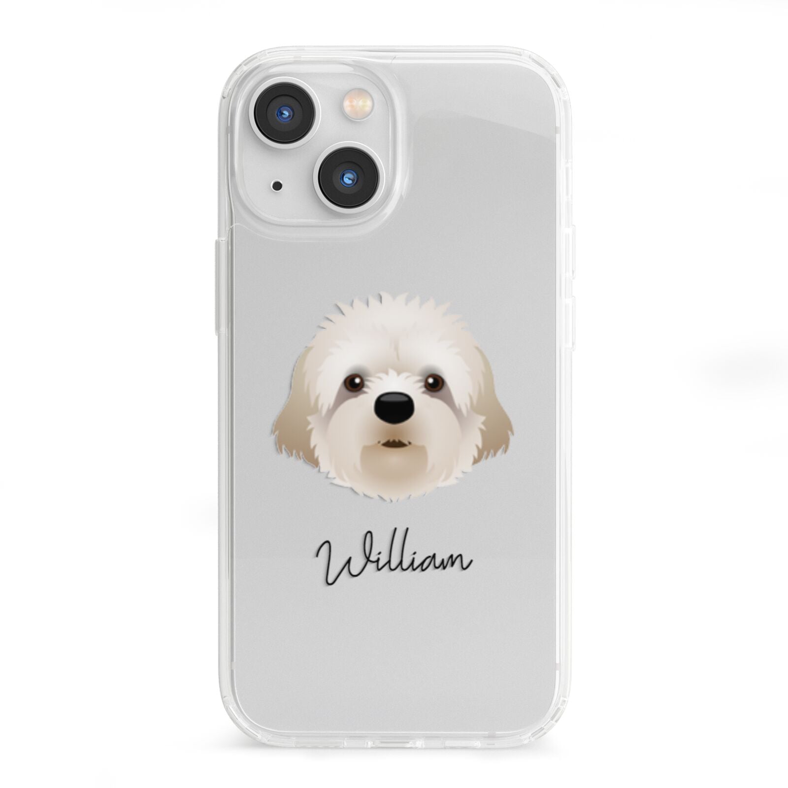 Cavapoochon Personalised iPhone 13 Mini Clear Bumper Case
