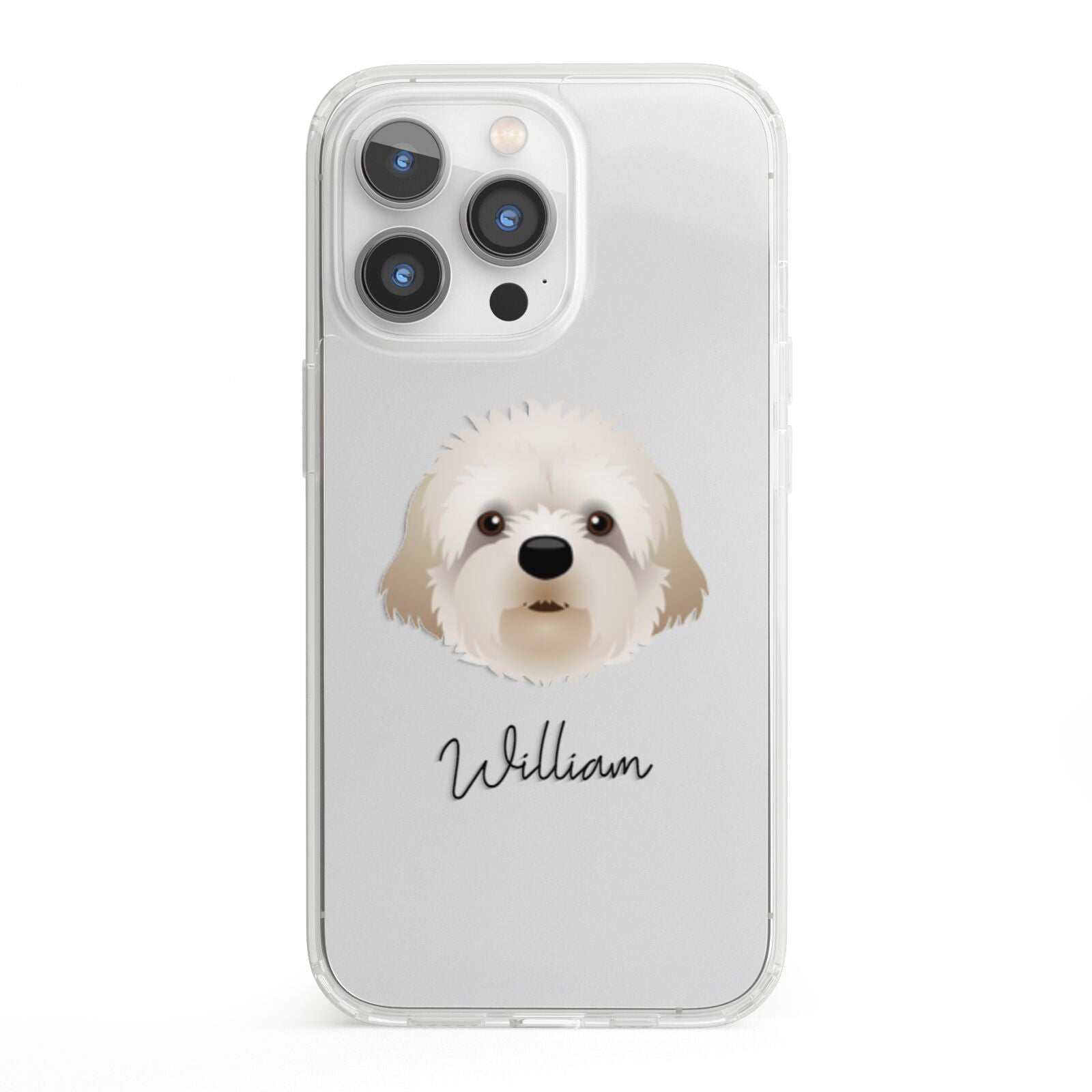 Cavapoochon Personalised iPhone 13 Pro Clear Bumper Case