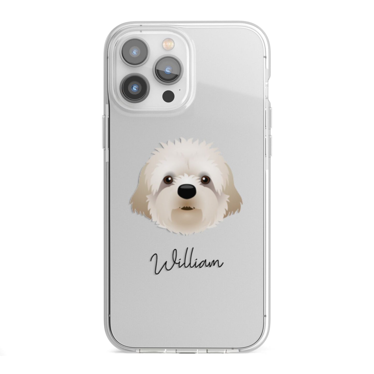 Cavapoochon Personalised iPhone 13 Pro Max TPU Impact Case with White Edges