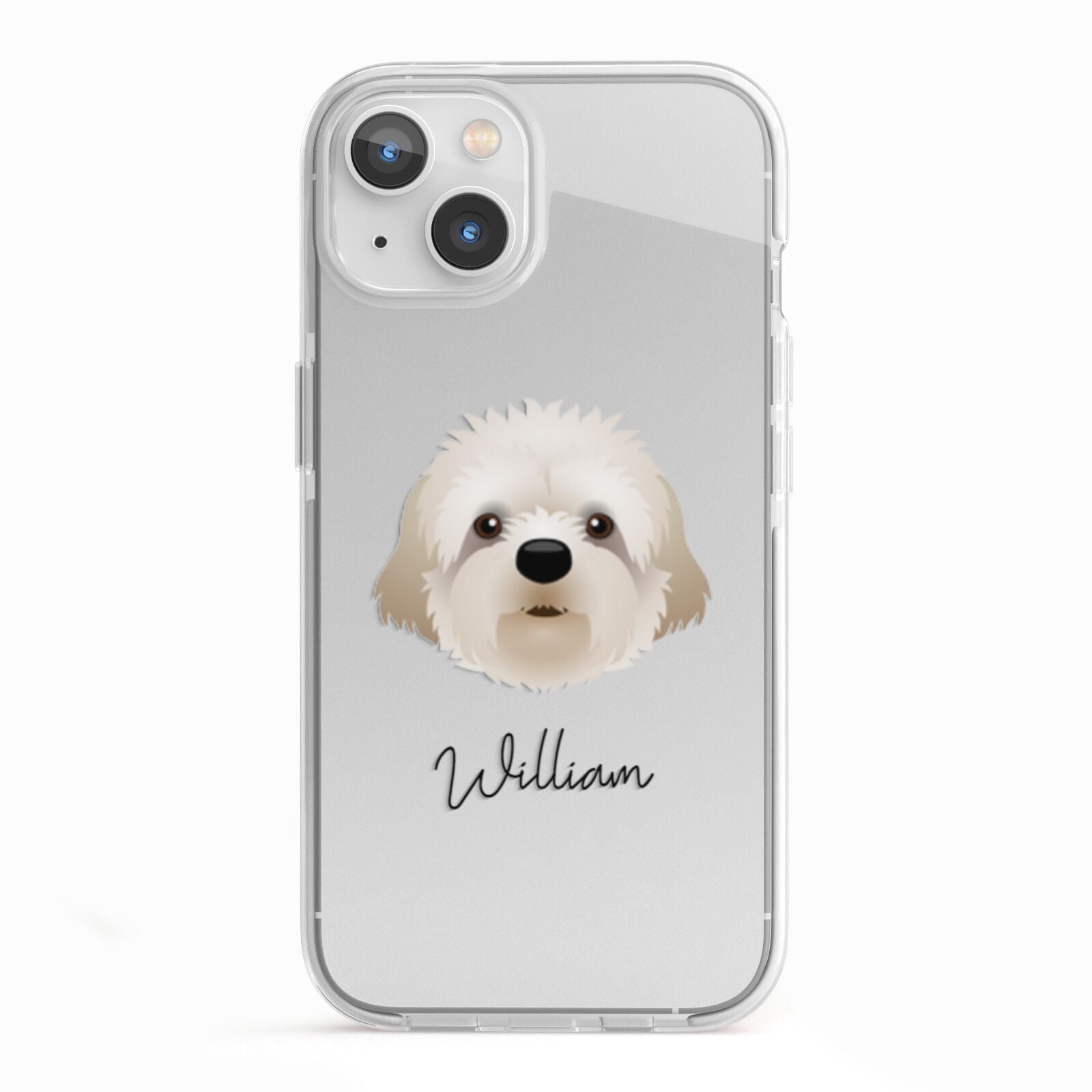 Cavapoochon Personalised iPhone 13 TPU Impact Case with White Edges