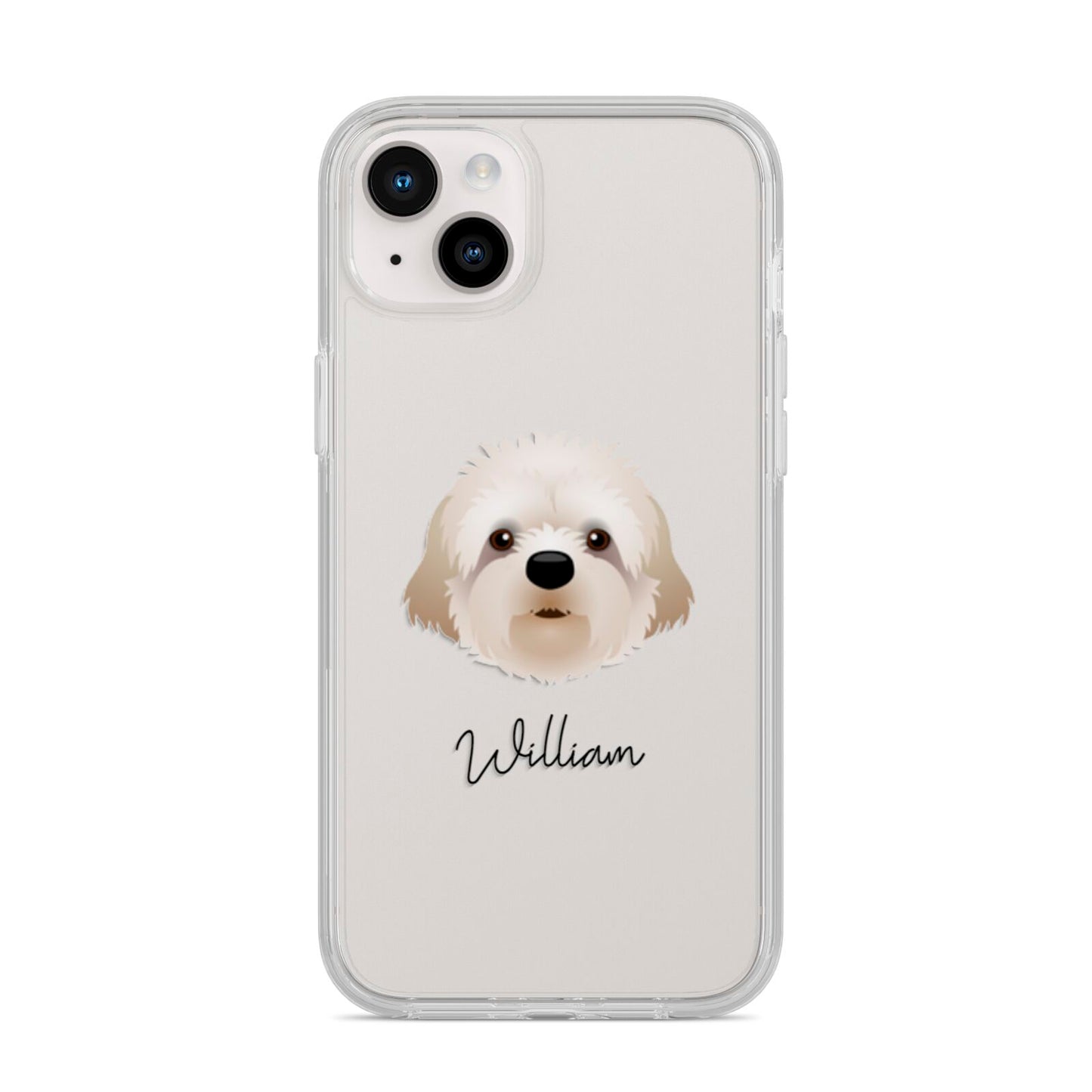 Cavapoochon Personalised iPhone 14 Plus Clear Tough Case Starlight