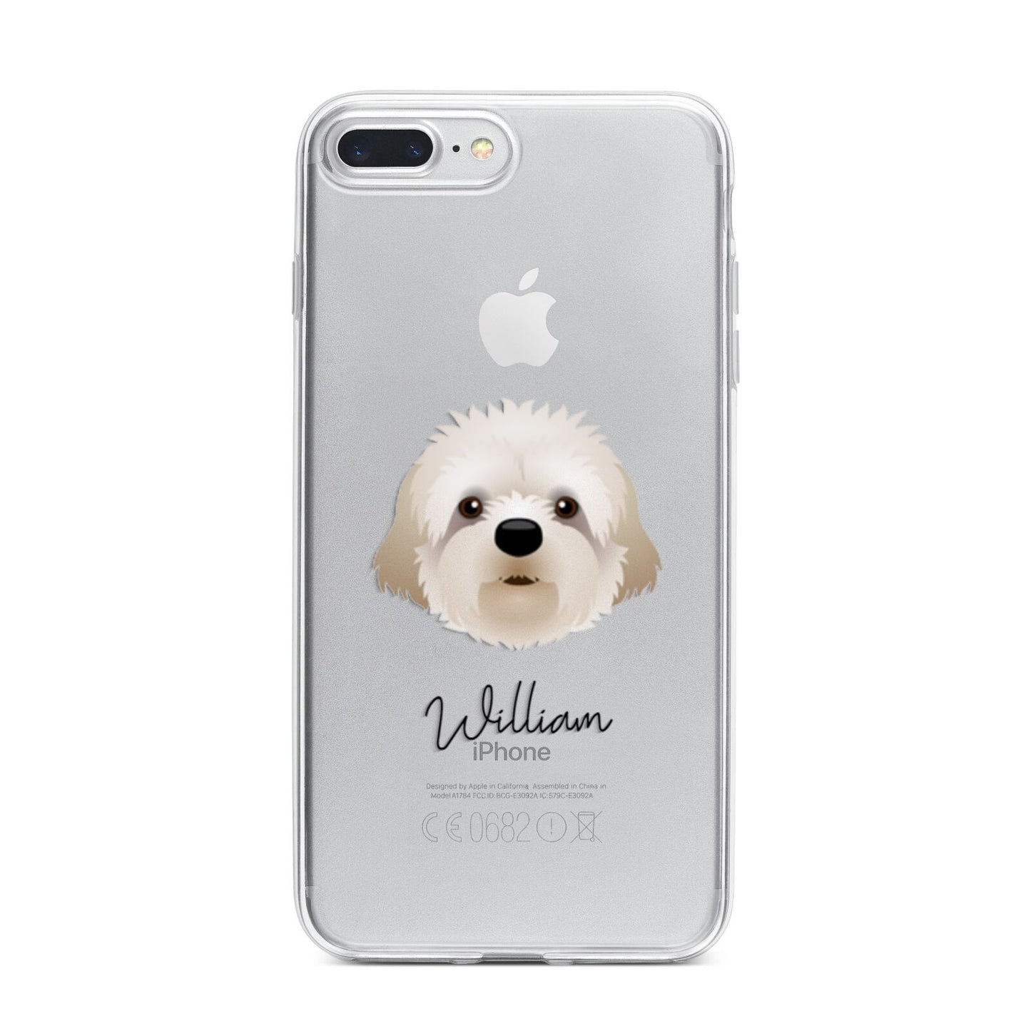 Cavapoochon Personalised iPhone 7 Plus Bumper Case on Silver iPhone
