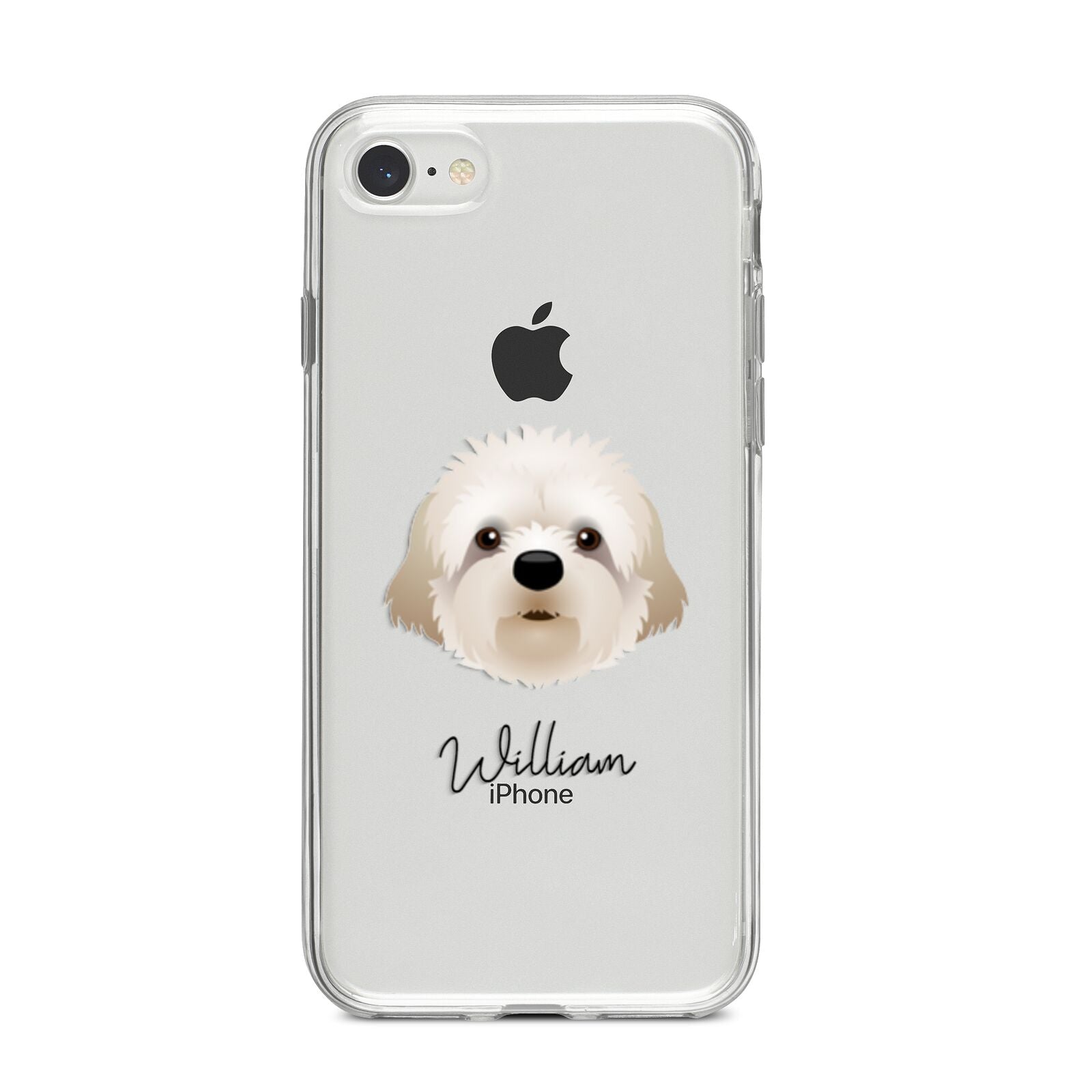 Cavapoochon Personalised iPhone 8 Bumper Case on Silver iPhone
