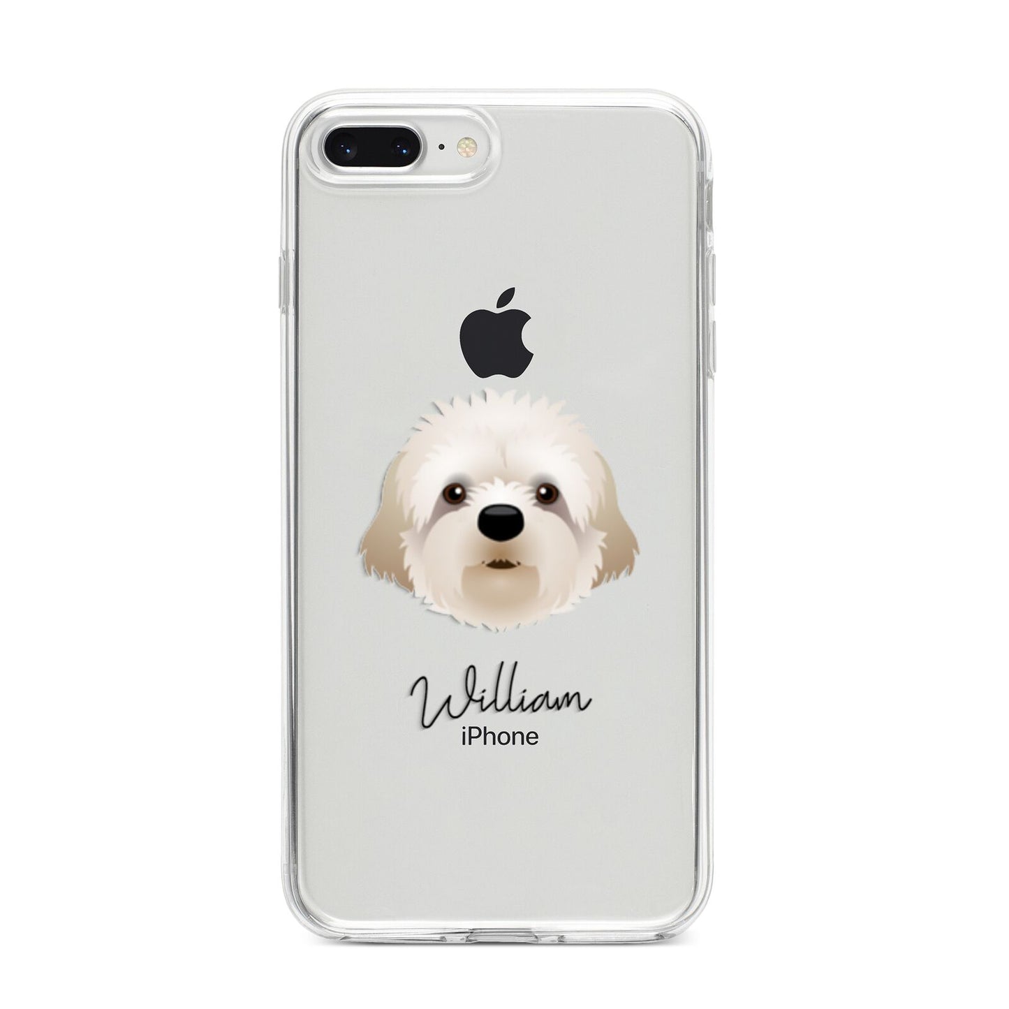 Cavapoochon Personalised iPhone 8 Plus Bumper Case on Silver iPhone