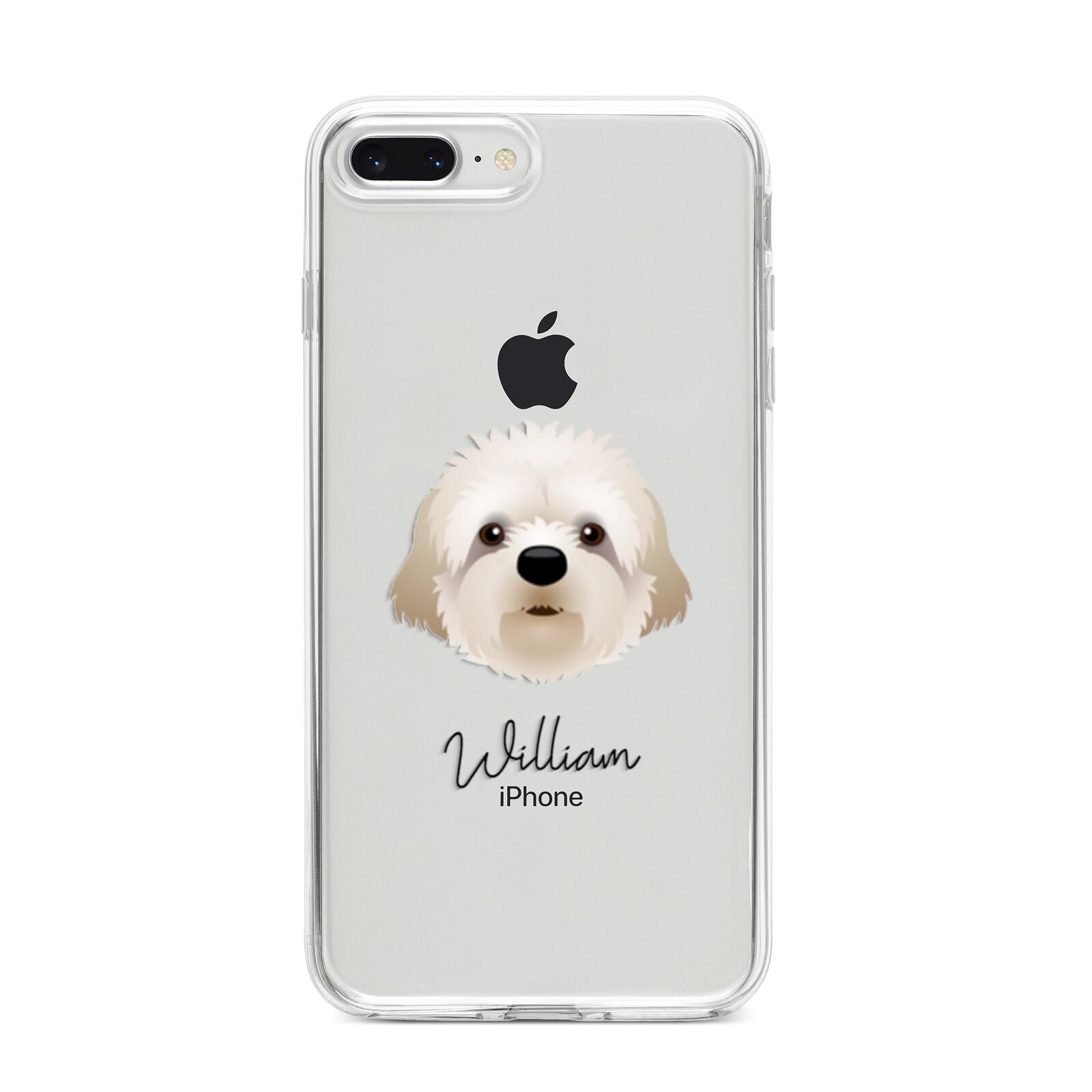Cavapoochon Personalised iPhone 8 Plus Bumper Case on Silver iPhone
