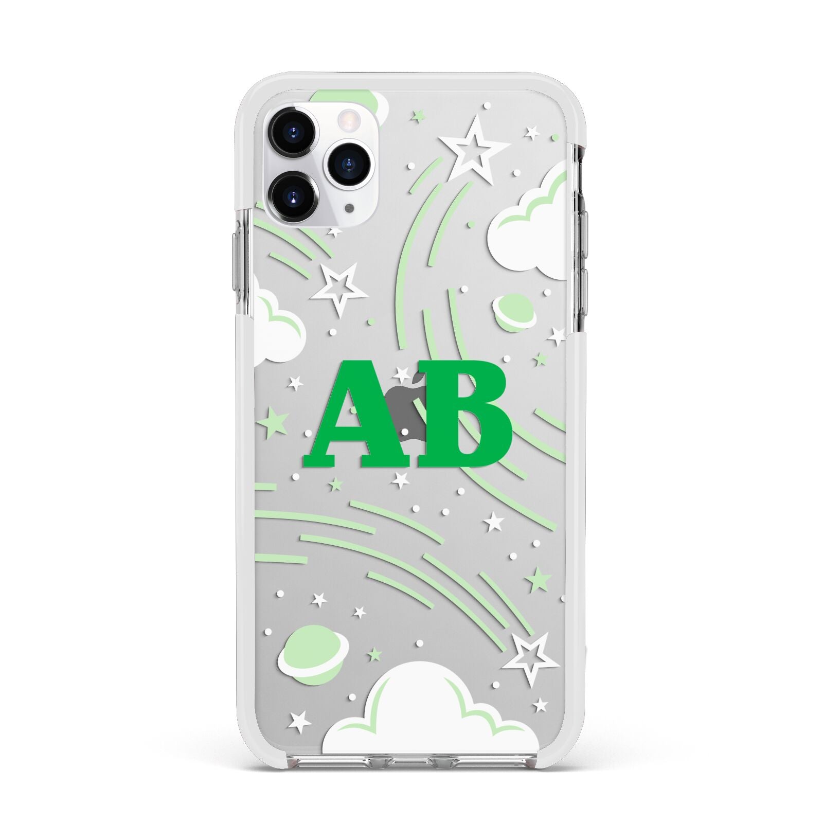 Celestial Apple iPhone 11 Pro Max in Silver with White Impact Case