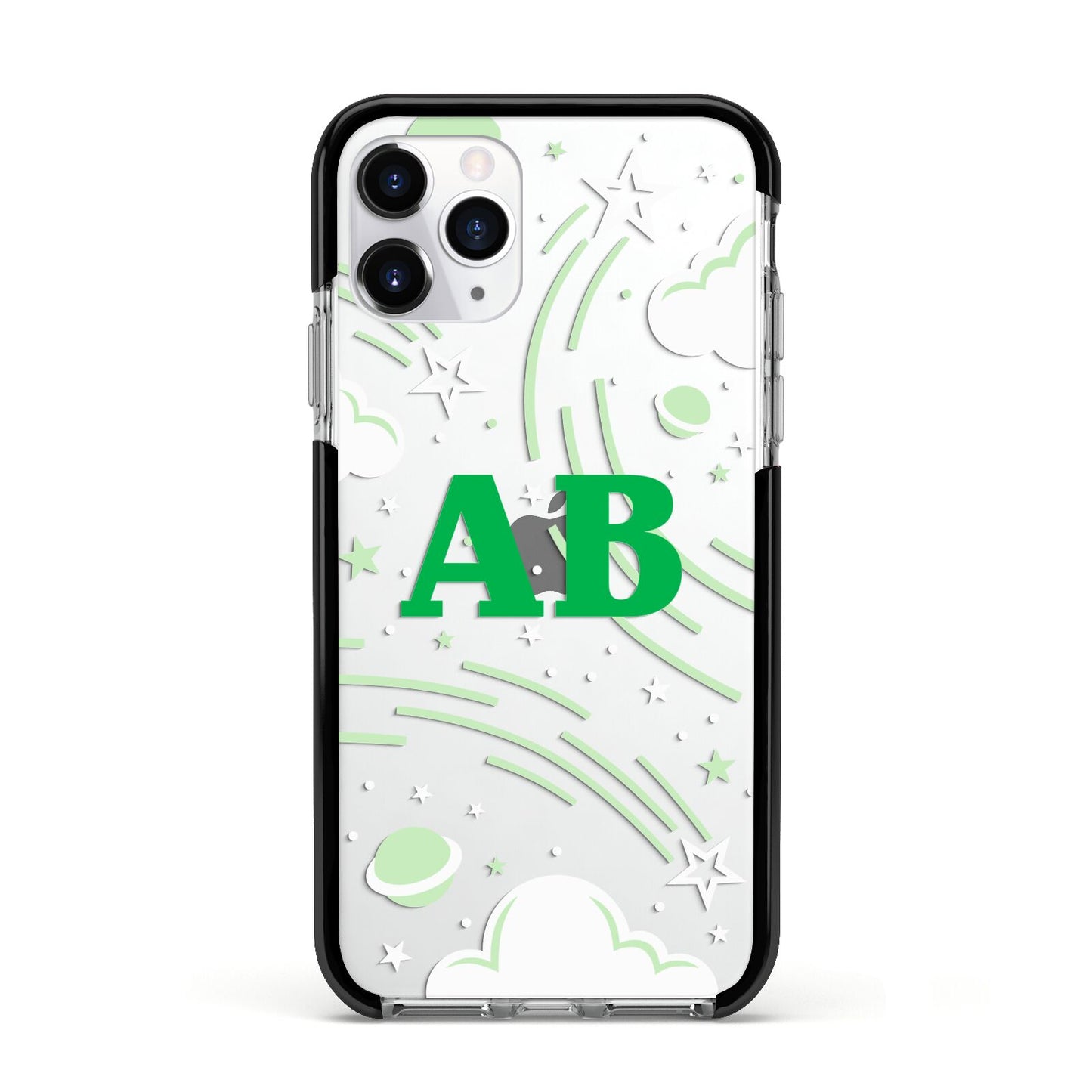 Celestial Apple iPhone 11 Pro in Silver with Black Impact Case