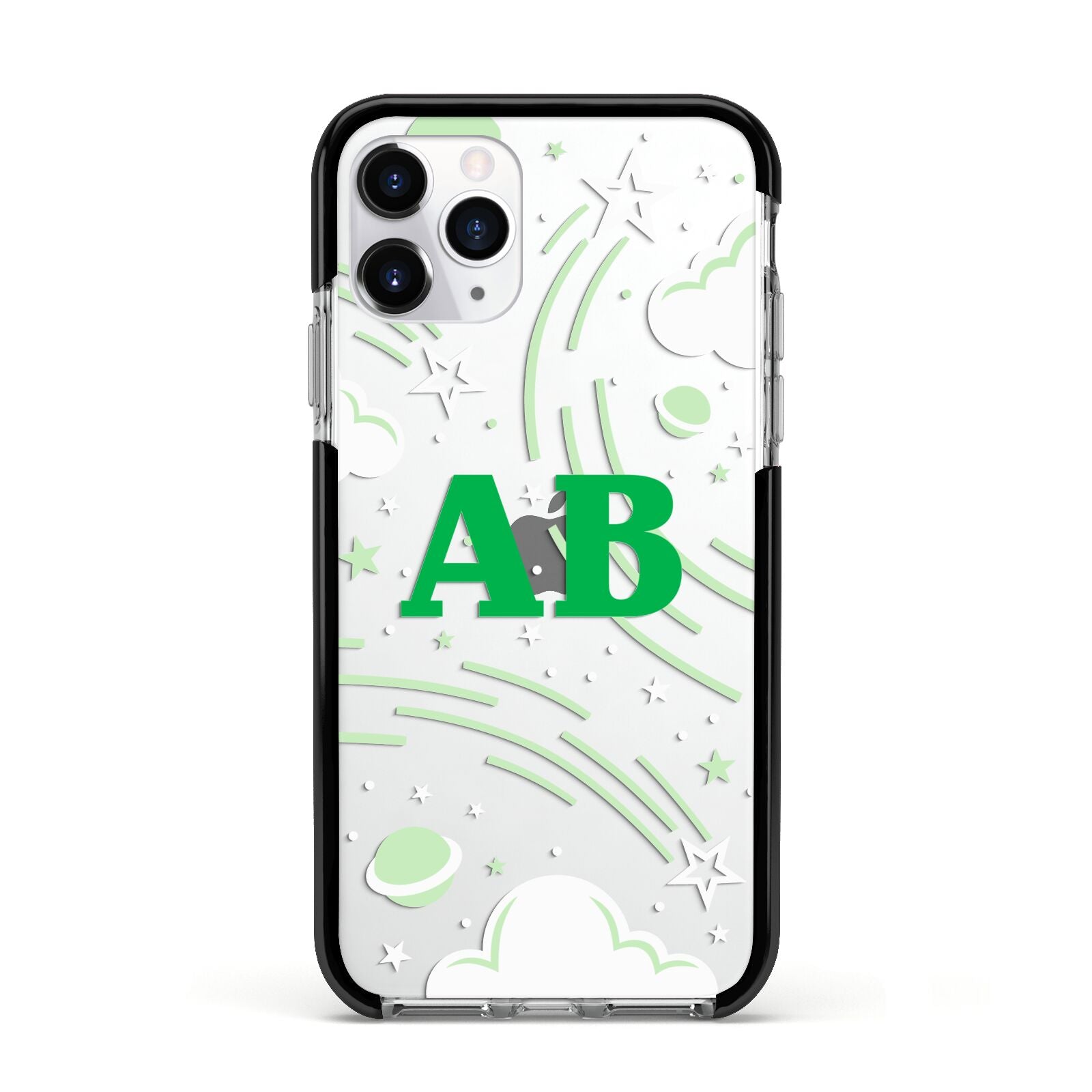 Celestial Apple iPhone 11 Pro in Silver with Black Impact Case