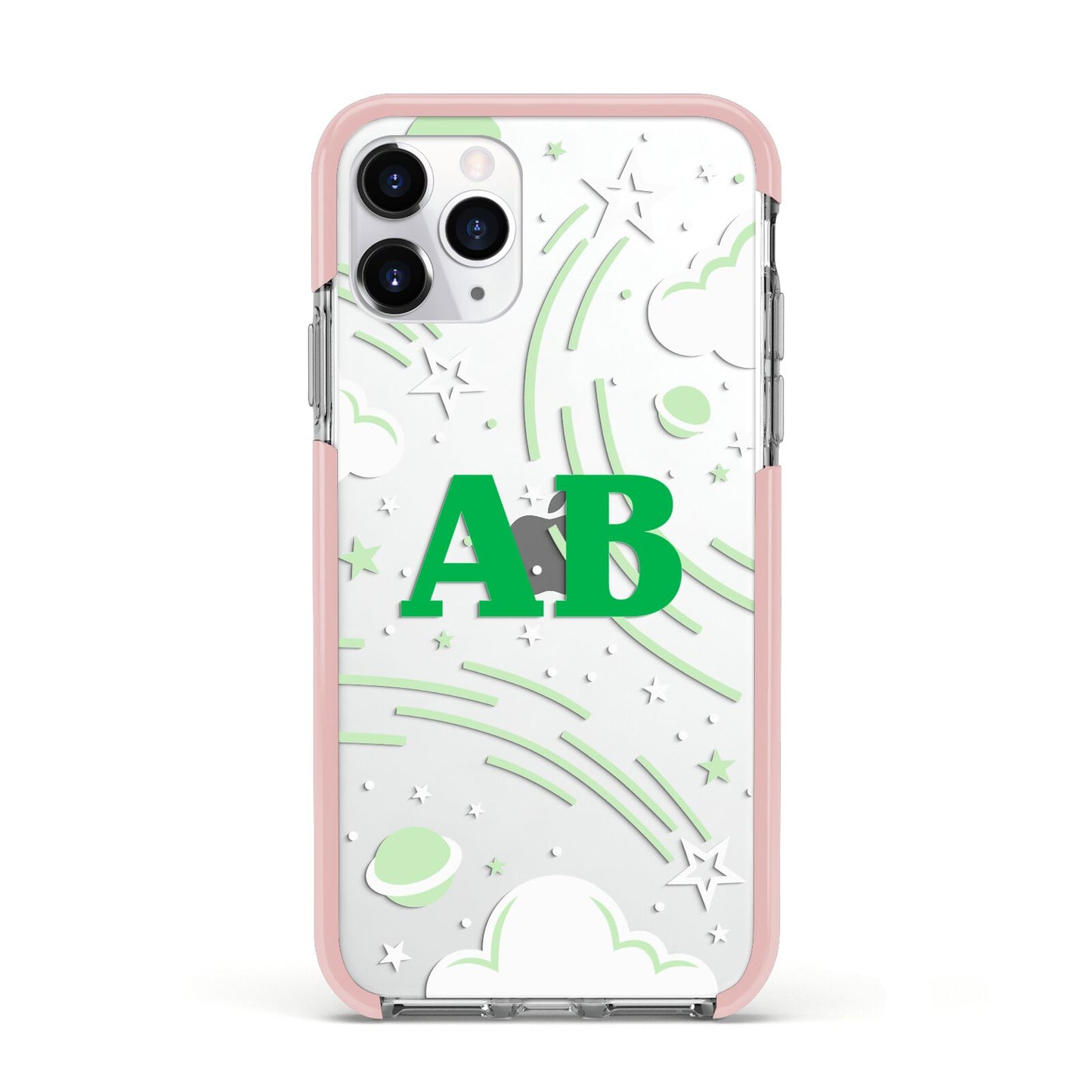 Celestial Apple iPhone 11 Pro in Silver with Pink Impact Case
