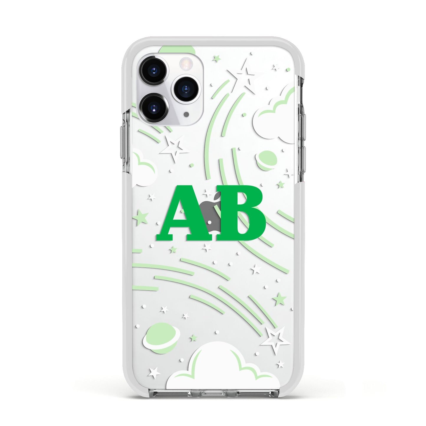 Celestial Apple iPhone 11 Pro in Silver with White Impact Case