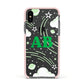 Celestial Apple iPhone Xs Impact Case Pink Edge on Black Phone