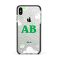 Celestial Apple iPhone Xs Max Impact Case Black Edge on Silver Phone