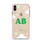Celestial Apple iPhone Xs Max Impact Case Pink Edge on Gold Phone
