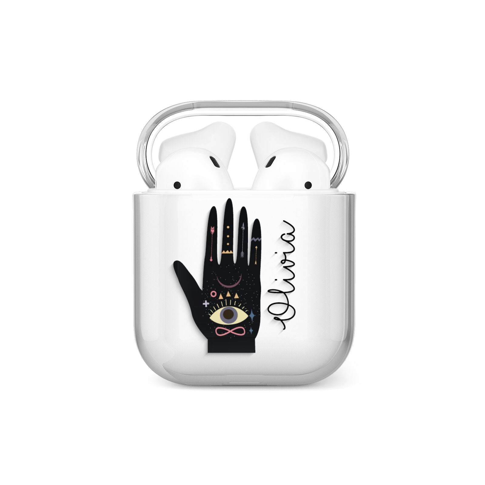 Celestial Hand with Text AirPods Case