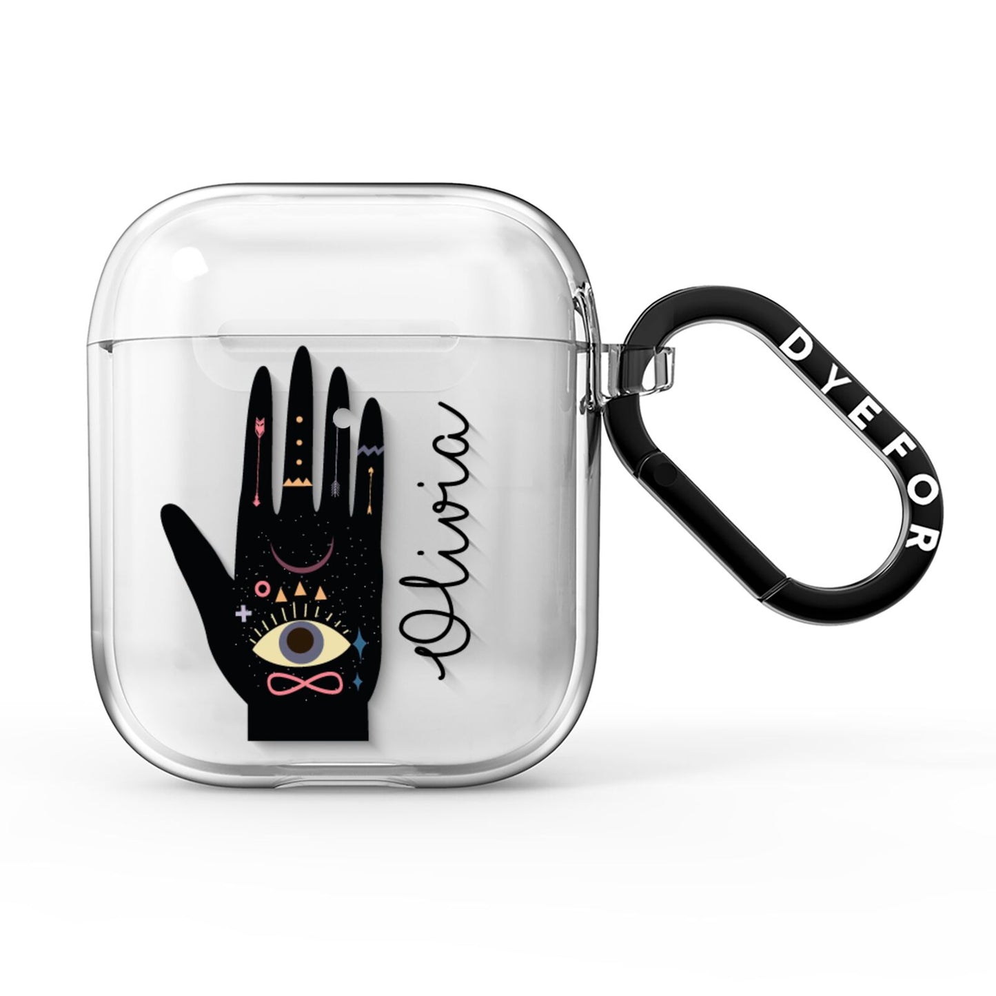 Celestial Hand with Text AirPods Clear Case
