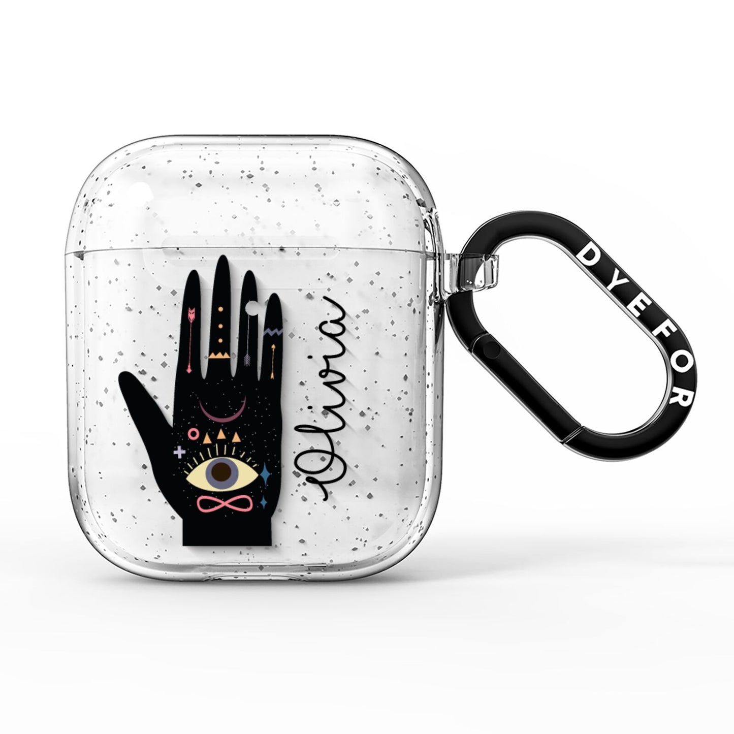 Celestial Hand with Text AirPods Glitter Case