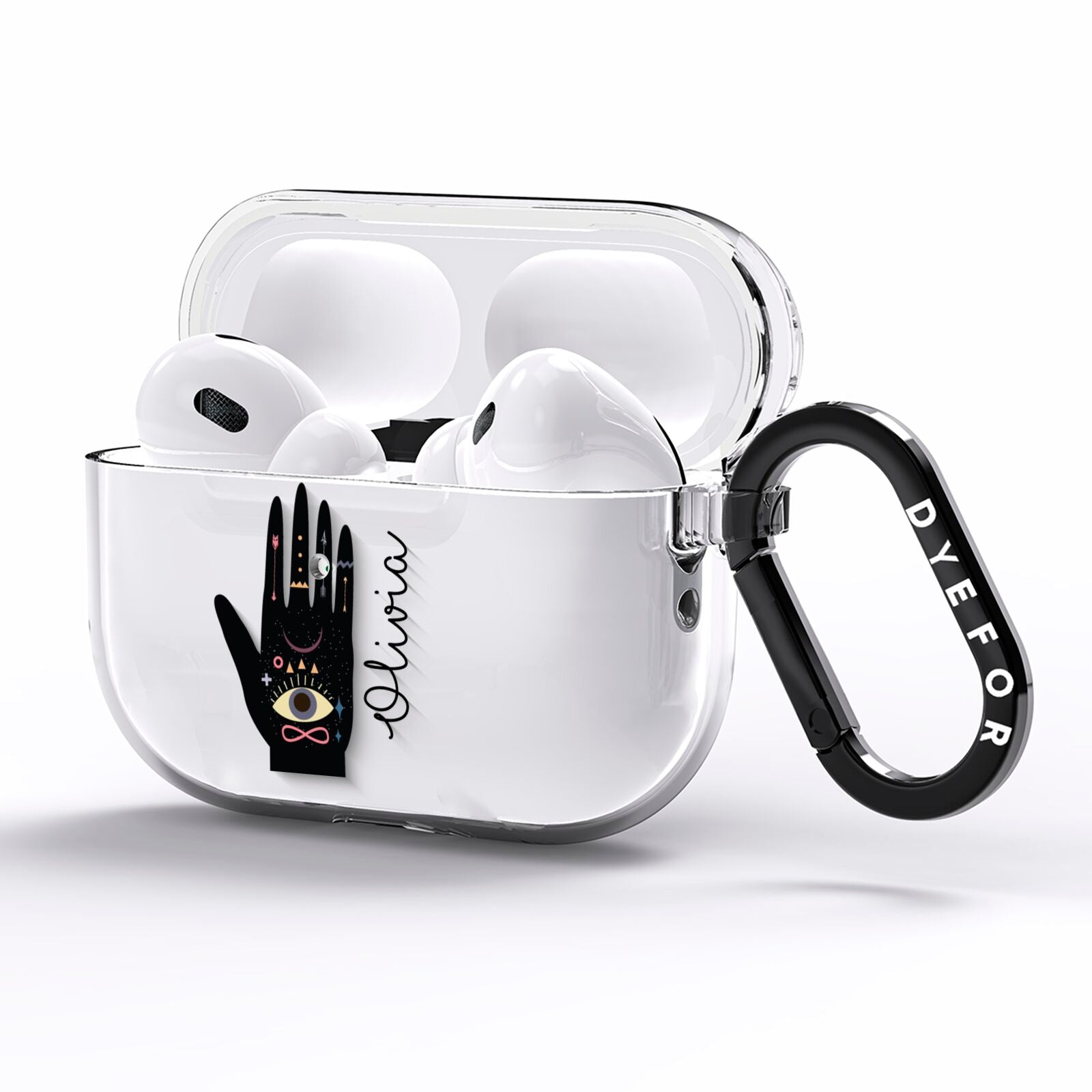 Celestial Hand with Text AirPods Pro Clear Case Side Image