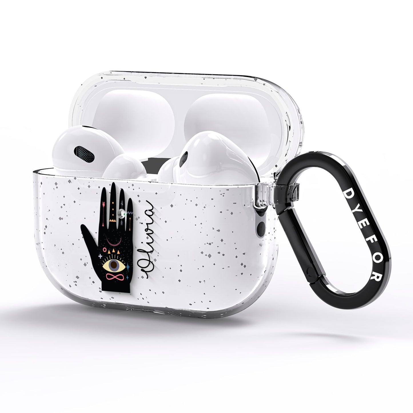 Celestial Hand with Text AirPods Pro Glitter Case Side Image