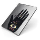 Celestial Hand with Text Apple iPad Case on Grey iPad Side View