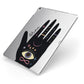 Celestial Hand with Text Apple iPad Case on Silver iPad Side View