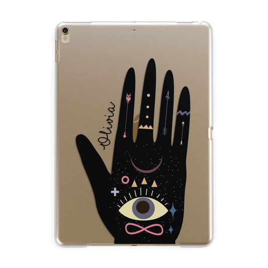 Celestial Hand with Text Apple iPad Gold Case