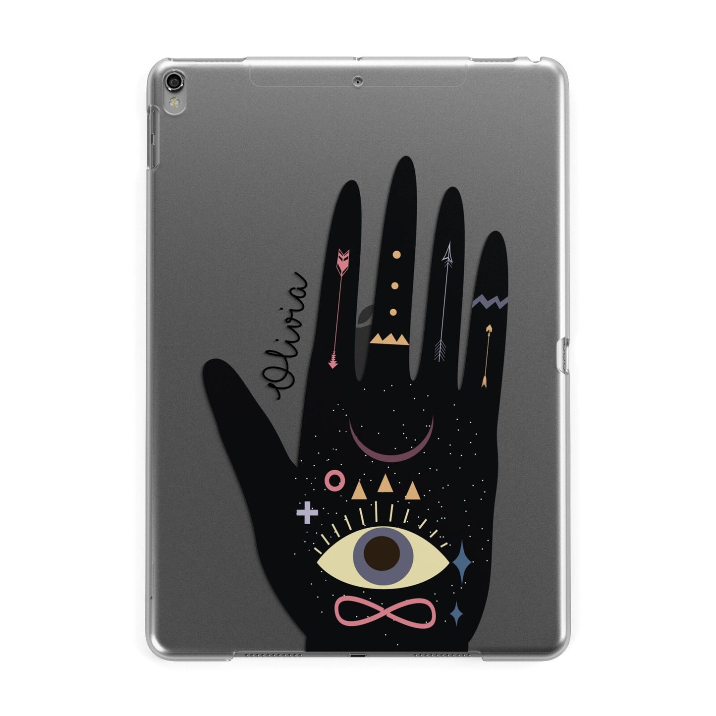 Celestial Hand with Text Apple iPad Grey Case