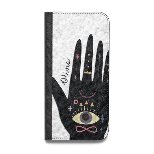 Celestial Hand with Text Vegan Leather Flip Samsung Case