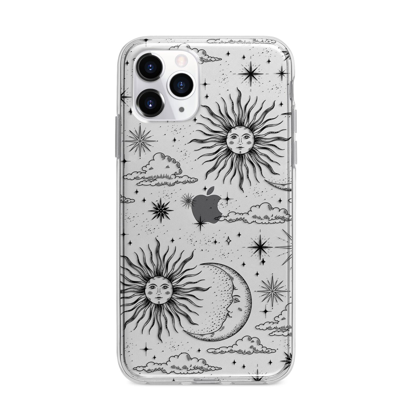Celestial Suns Clouds Apple iPhone 11 Pro Max in Silver with Bumper Case