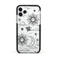 Celestial Suns Clouds Apple iPhone 11 Pro in Silver with Black Impact Case