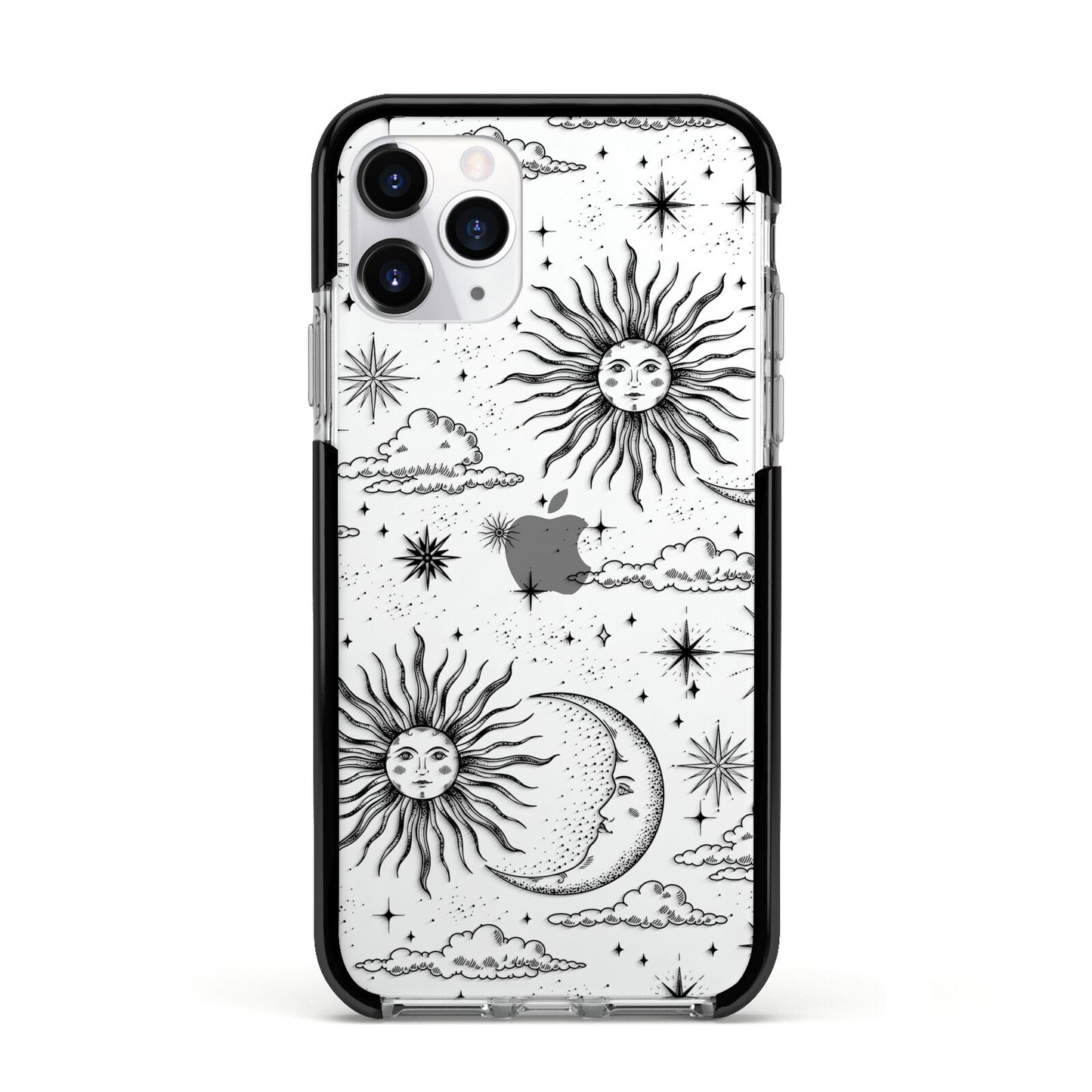 Celestial Suns Clouds Apple iPhone 11 Pro in Silver with Black Impact Case
