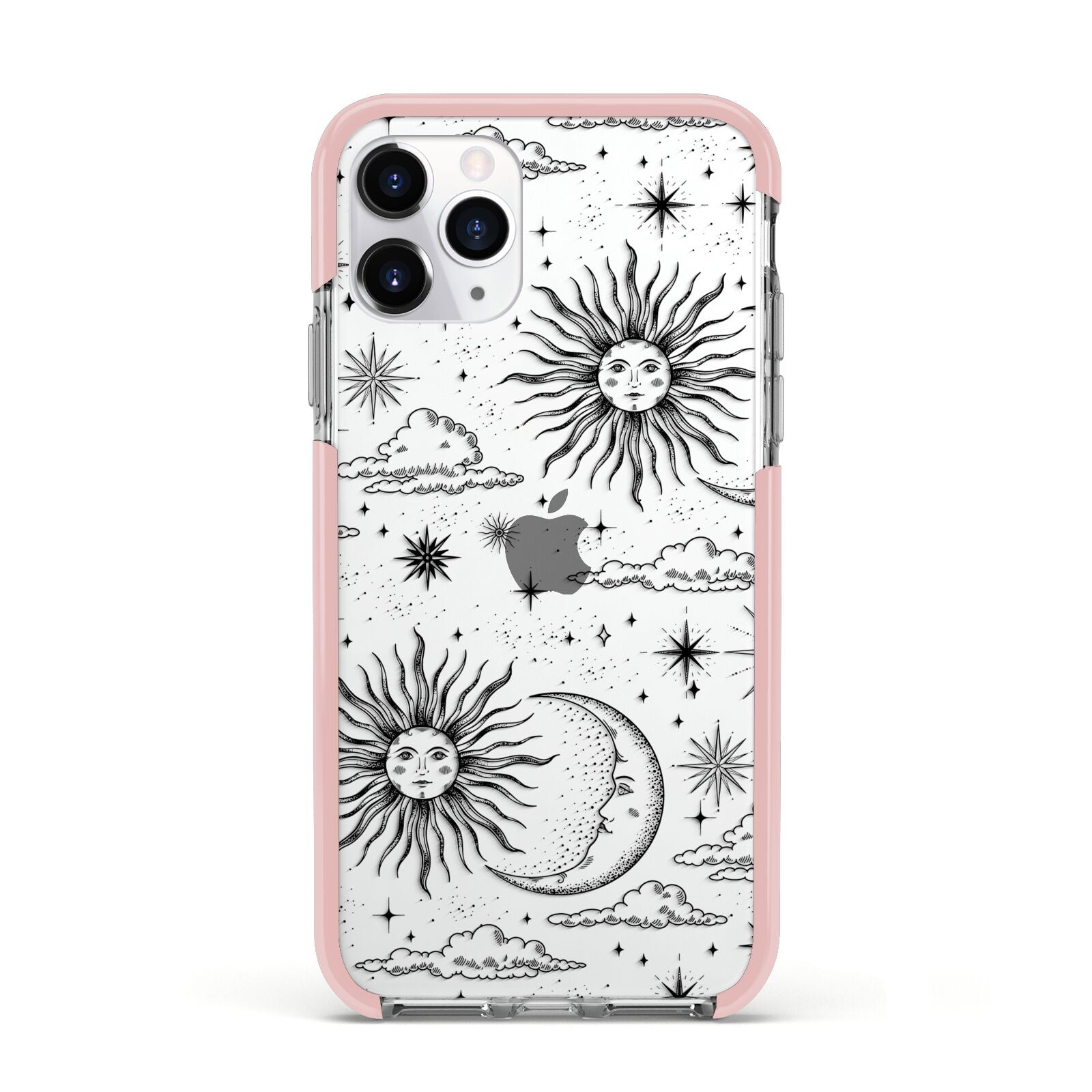 Celestial Suns Clouds Apple iPhone 11 Pro in Silver with Pink Impact Case
