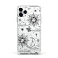 Celestial Suns Clouds Apple iPhone 11 Pro in Silver with White Impact Case