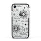 Celestial Suns Clouds Apple iPhone XR Impact Case Black Edge on Silver Phone