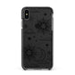 Celestial Suns Clouds Apple iPhone Xs Max Impact Case Black Edge on Black Phone