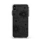 Celestial Suns Clouds Apple iPhone Xs Max Impact Case White Edge on Black Phone