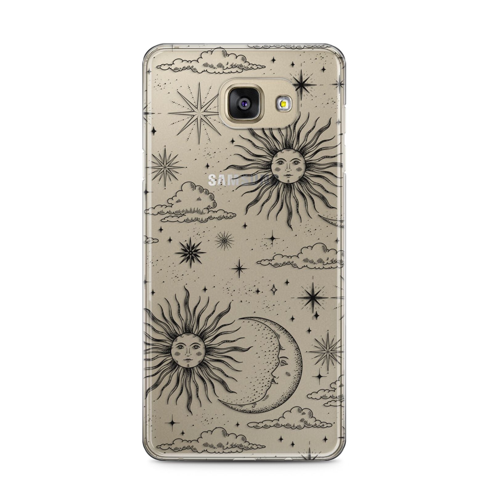 Celestial Suns Clouds Samsung Galaxy A5 2016 Case on gold phone