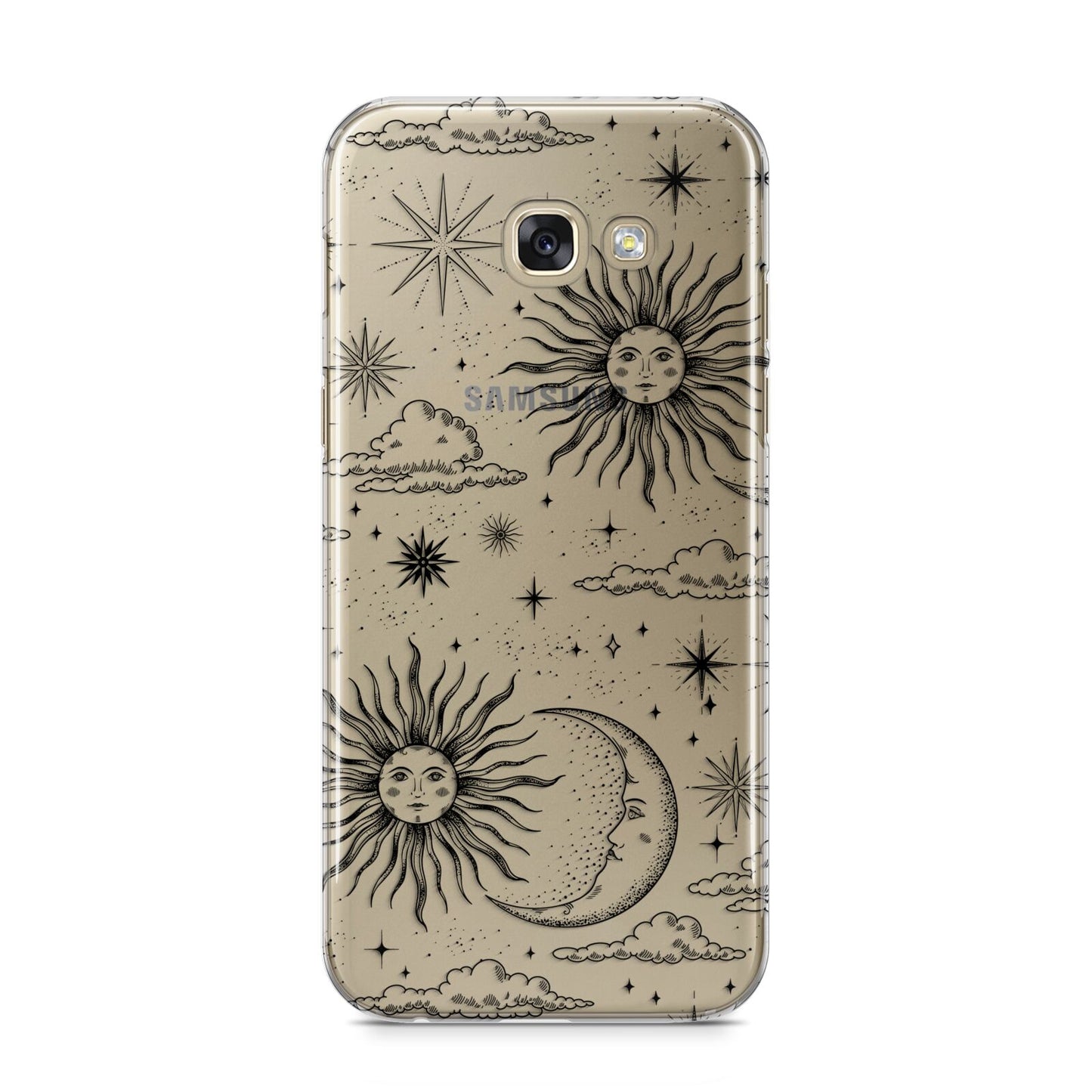 Celestial Suns Clouds Samsung Galaxy A5 2017 Case on gold phone