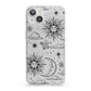 Celestial Suns Clouds iPhone 13 Clear Bumper Case