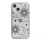 Celestial Suns Clouds iPhone 13 Mini TPU Impact Case with White Edges