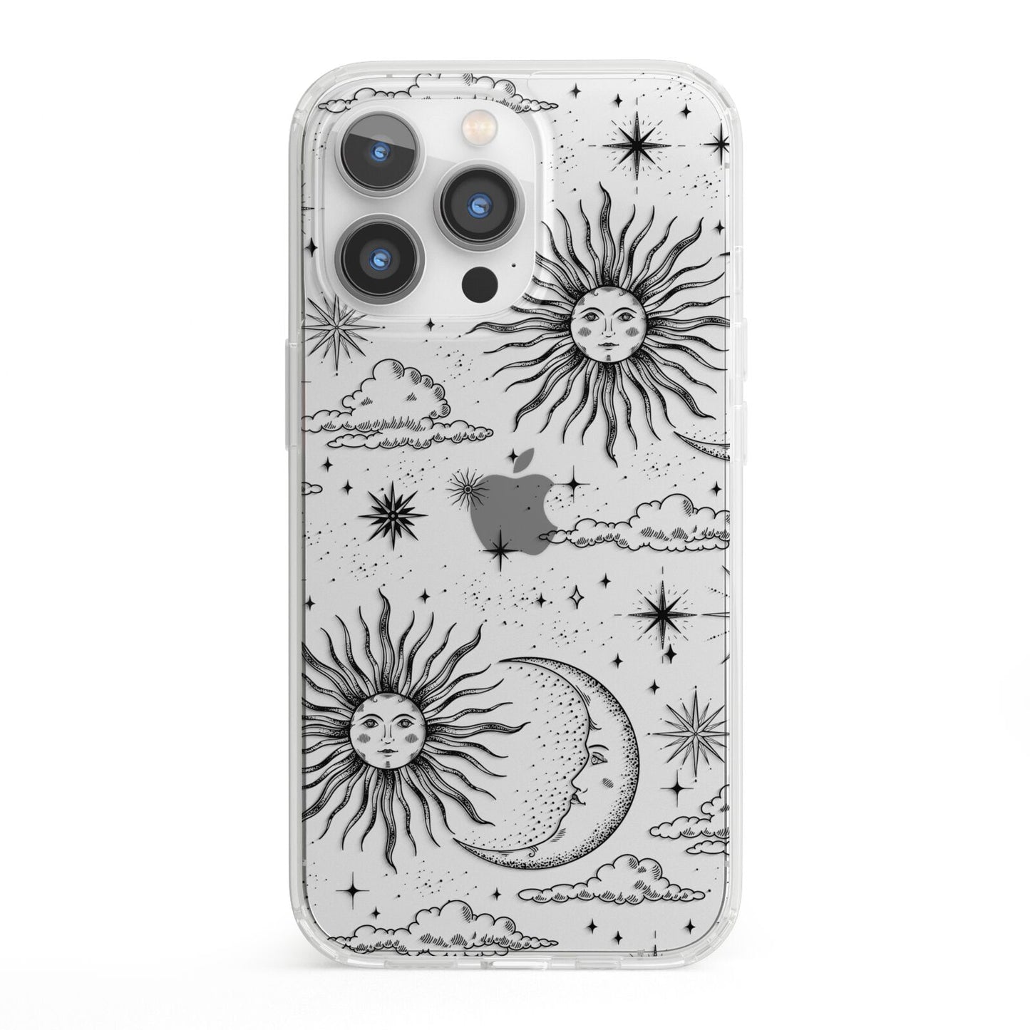 Celestial Suns Clouds iPhone 13 Pro Clear Bumper Case