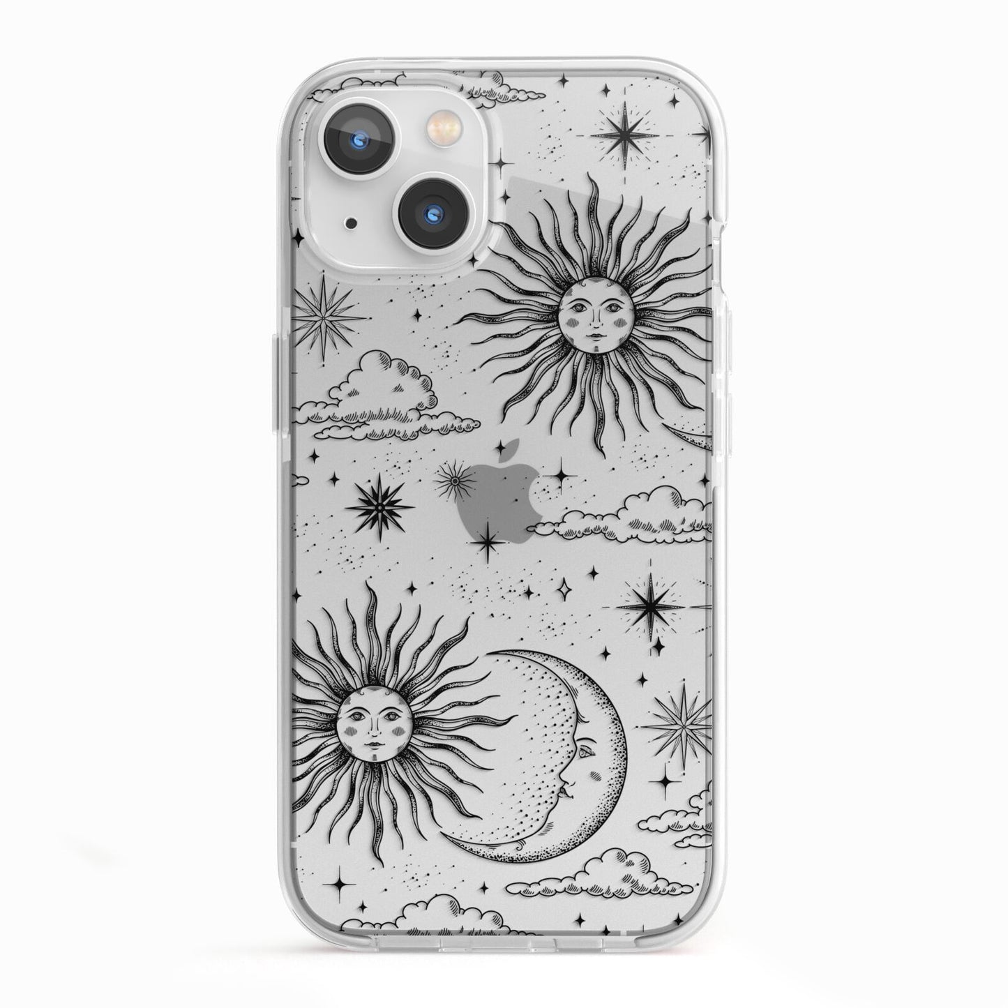 Celestial Suns Clouds iPhone 13 TPU Impact Case with White Edges