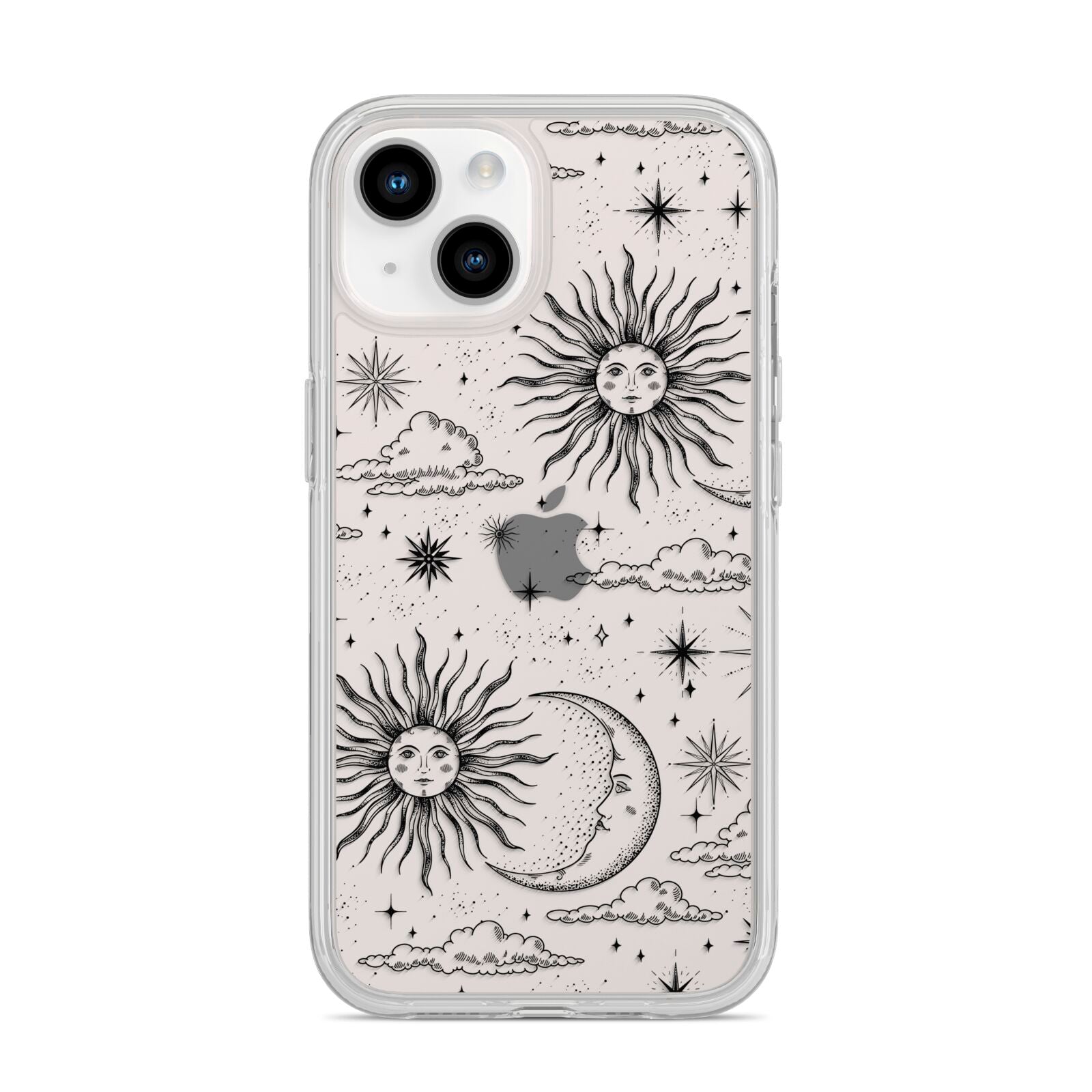 Celestial Suns Clouds iPhone 14 Clear Tough Case Starlight
