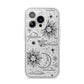 Celestial Suns Clouds iPhone 14 Pro Glitter Tough Case Silver