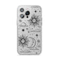 Celestial Suns Clouds iPhone 14 Pro Max Clear Tough Case Silver