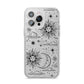 Celestial Suns Clouds iPhone 14 Pro Max Glitter Tough Case Silver