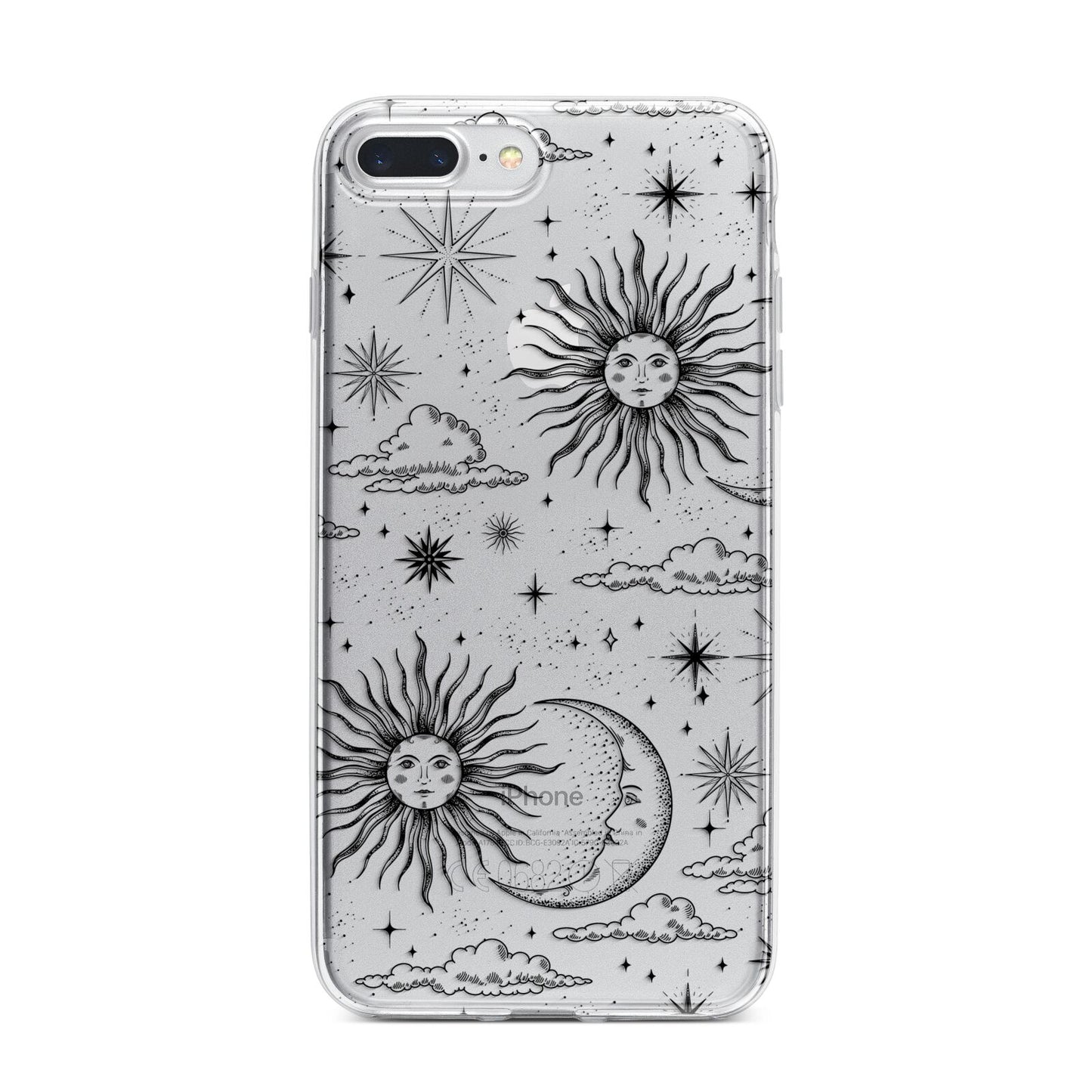 Celestial Suns Clouds iPhone 7 Plus Bumper Case on Silver iPhone