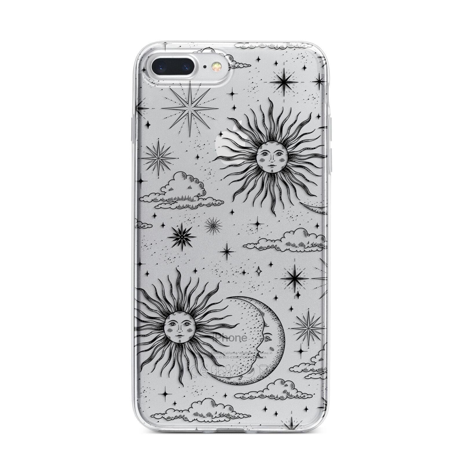 Celestial Suns Clouds iPhone 7 Plus Bumper Case on Silver iPhone