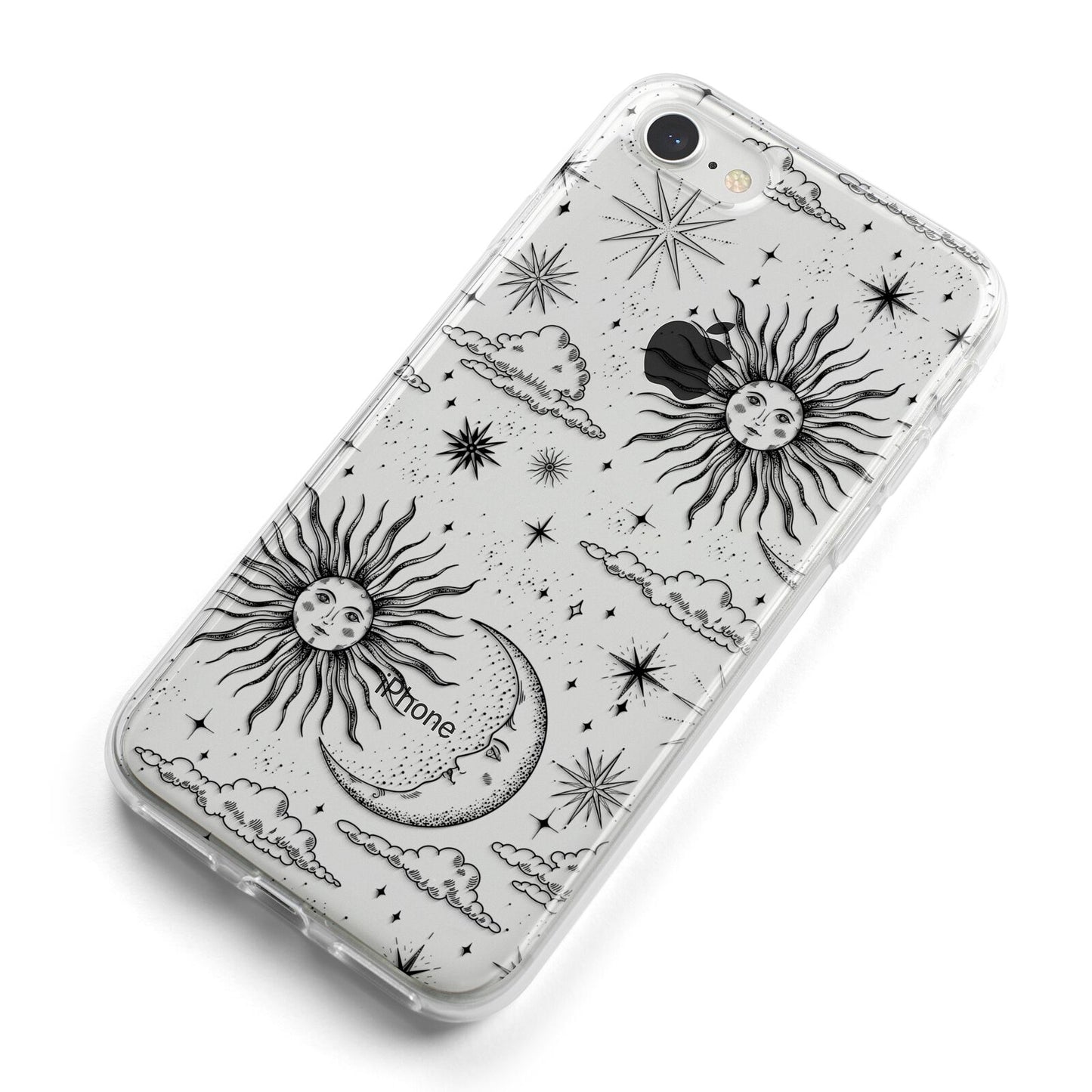 Celestial Suns Clouds iPhone 8 Bumper Case on Silver iPhone Alternative Image