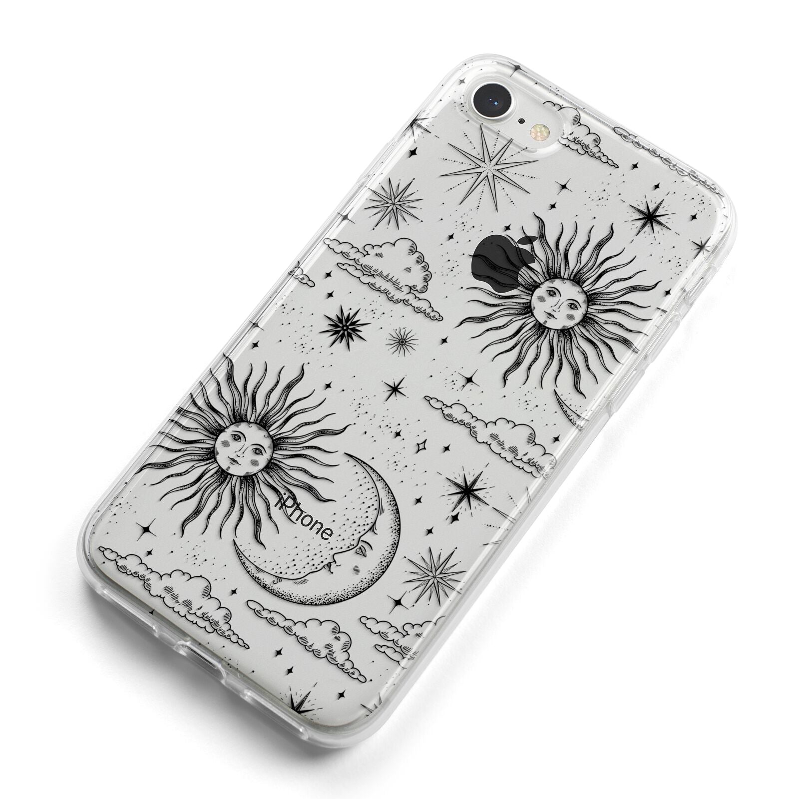 Celestial Suns Clouds iPhone 8 Bumper Case on Silver iPhone Alternative Image